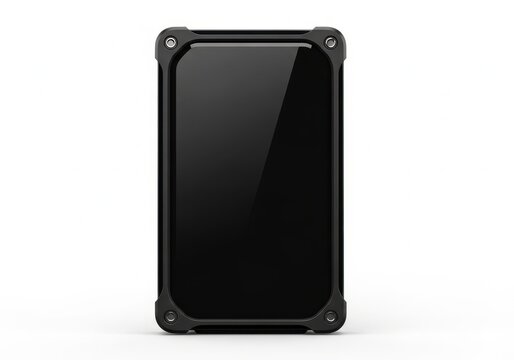Rugged black protective smartphone case with shockproof metal frame design