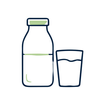 Milk high protein food icon vector