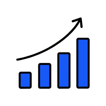 Progress chart productivity icon vector