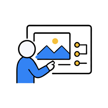 Digital learning content ai education icon vector