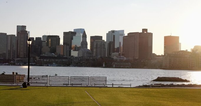 Ground Level View of LoPresti Park in East Boston Massachusetts
