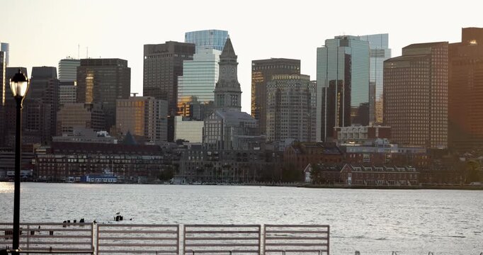 Compressed View of the Boston Skyline from East Boston
