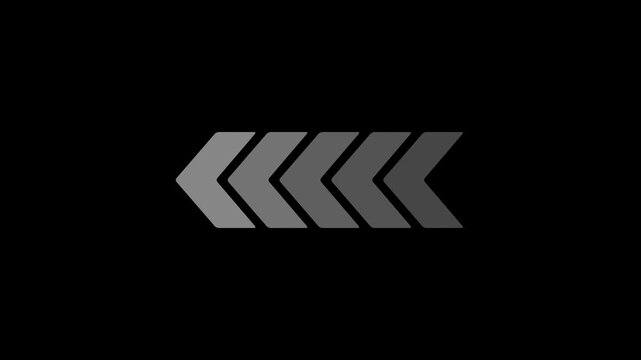 Direction vertical arrow icon animation with minimal pointer design