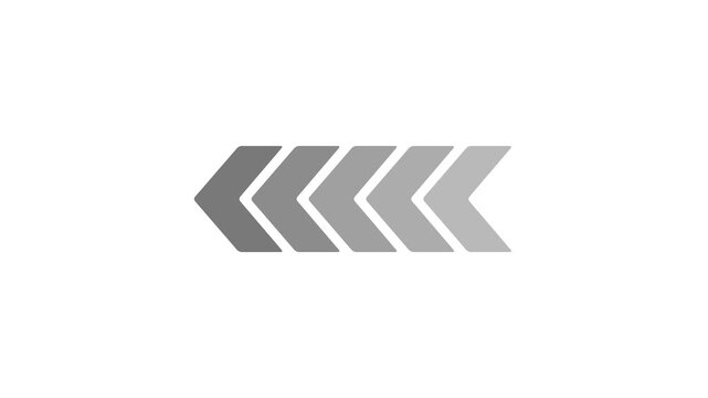 Direction vertical arrow icon animation with minimal pointer design