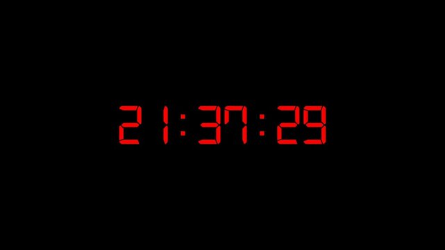 24 hours countdown timer animation, one day countdown timer in 1 minute, 24 hours countdown animation in 60 sec on transparent background in 4k with alpha channel.