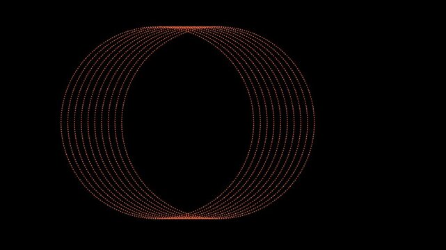 Abstract Orange Elliptical Ring Loop Motion Background