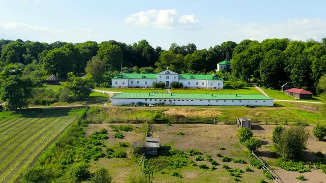 Yasnaya Polyana, Russia. Lev Nikolaevich Tolstoy was born and lived most of his life in Yasnaya Polyana. Drone footage