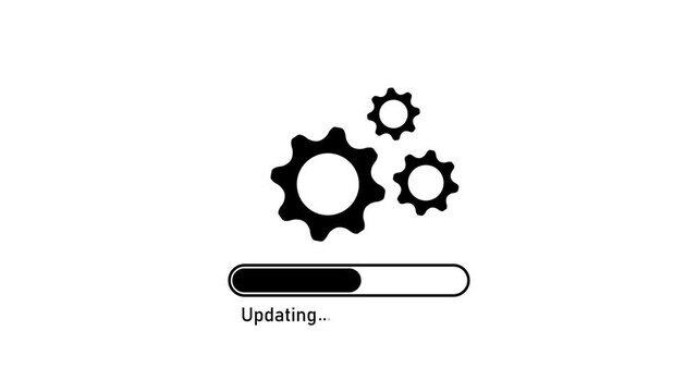 Loading process. Update system icon. Concept of upgrade application progress icon for graphic and web design. Upgrade Update system