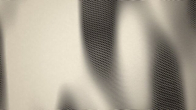 Engraved crosshatch drapery: flowing folds sculpted by hatching lines on cream paper, vintage etching style, seamless loop