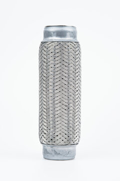 A corrugated exhaust pipe (or flex pipe). Car repair.