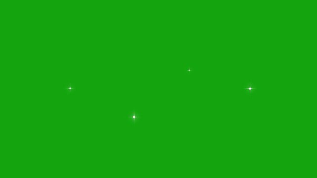 Twinkle stars light on sparkle star light effect, glowing star light effect doodle style, glitter dust trails and cosmic night sky twinkle. Twinkling stars animation, vector glowing star light effect