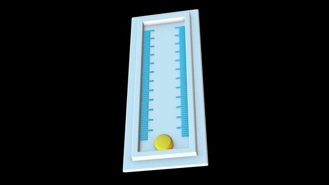 3D Weather Temperature Thermometer Meter Level Animation