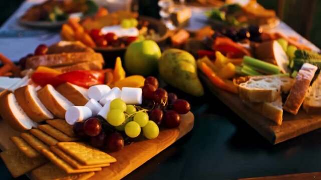 Colorful assortment of fresh fruits arranged on a table, featuring citrus, grapes, apples, and other nutritious produce.