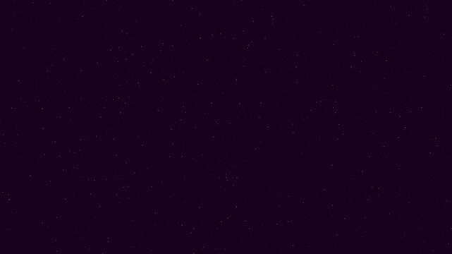 Seamless loop starry night sky animation with shooting stars meteor shower on dark purple background overlay