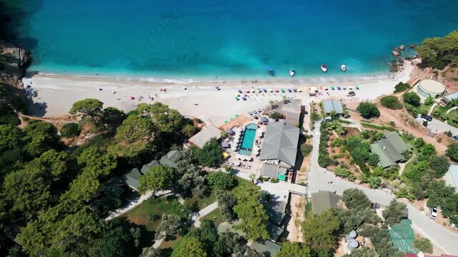 Aerial View of Kabak Valley Bay, Fethiye Turkey &ndash; Pine Forest Meets Turquoise Sea