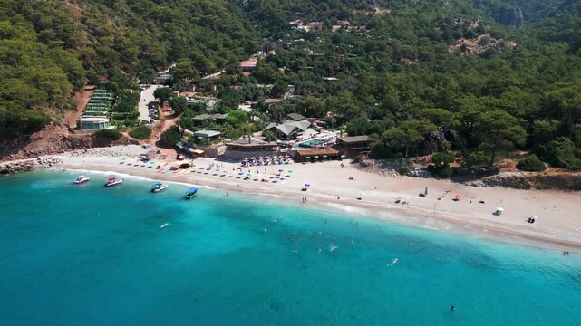 Aerial View of Kabak Valley Bay, Fethiye Turkey &ndash; Pine Forest Meets Turquoise Sea