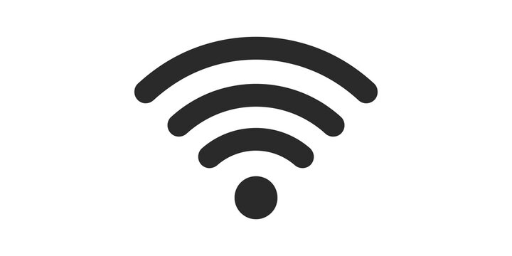 Wireless internet signal icon for connectivity and network communication.