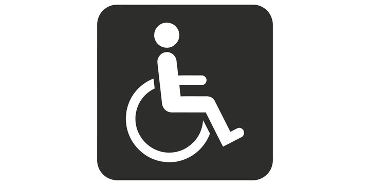 Disabled accessibility symbol for wheelchair users and public access.