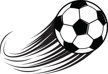Fototapeta premium soccer ball in a motion vector