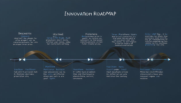 Innovation Roadmap Timeline Infographic with Strategic Business Development Milestones
