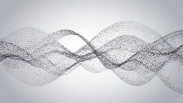 A simple dark dot matrix wave gently moving across a clean light grey background