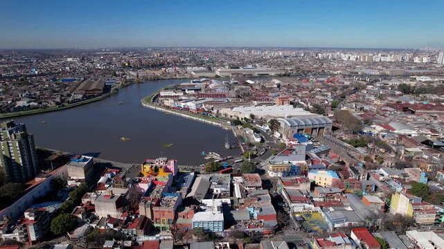 La Boca Buenos Aires City Drone 4k 12