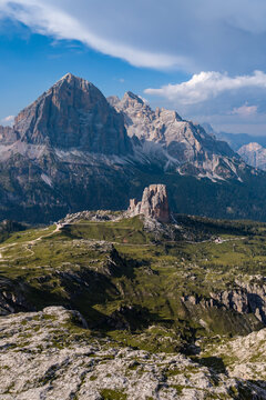 Cinque Torri &ndash; a group of rocks in the Dolomites near Cortina d&rsquo;Ampezzo. Italy.	