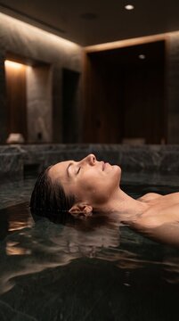 man relaxing in spa salon