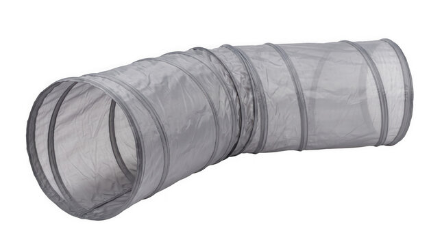 Flexible corrugated plastic drainage pipe coiled for plumbing and irrigation installation