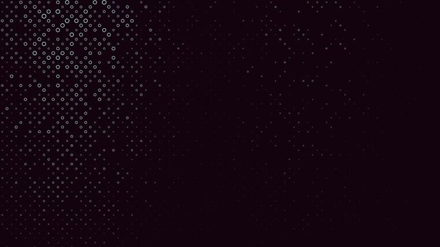 Abstract Moving Silver Circles Halftone Dot Matrix Pattern Seamless Loop Motion Graphics