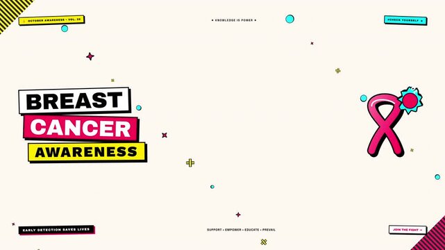 Animated motion graphic template for breast cancer awareness campaign