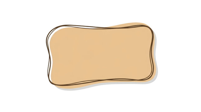 Handdrawn doodle speech bubble or text box frame isolated on transparent background