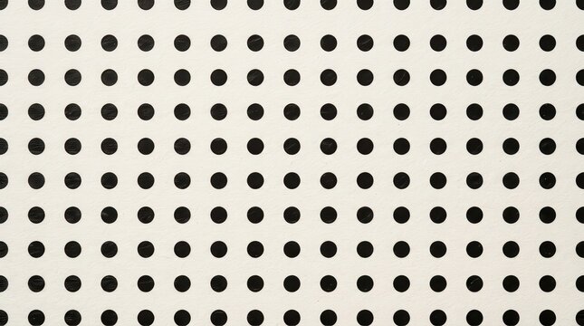 Black polka dot pattern on cream textured paper