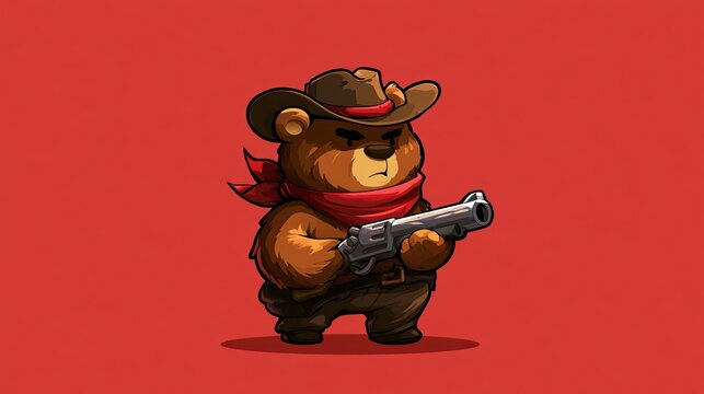Cowboy bear cartoon art appears in this icon.