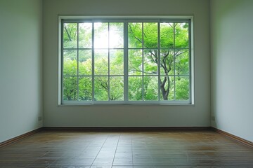 Fototapeta premium Party in garden window flooring room.