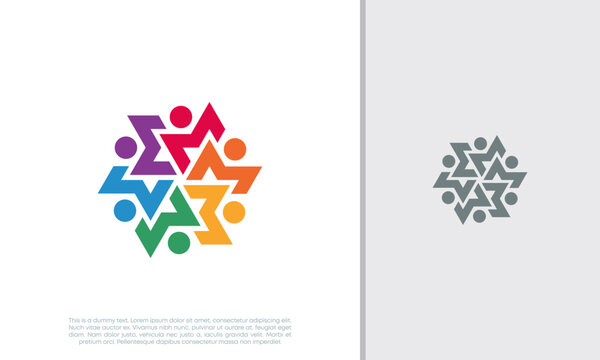 Global Community Logo Icon Elements Template. Community human Logo template vector. Community health care. Abstract Community logo