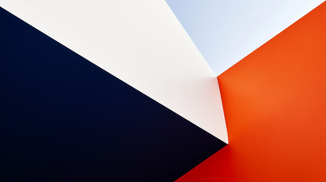 Minimalist Geometric Architecture with Bold Color Blocks