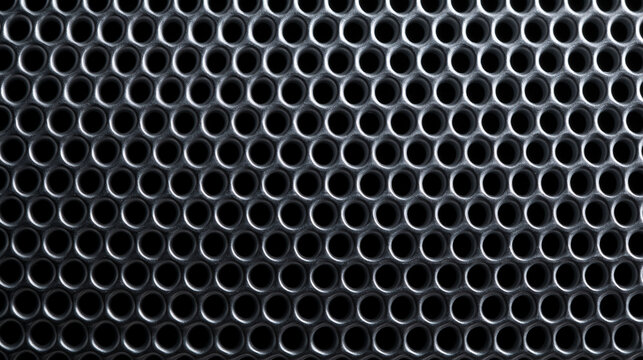 Perforated Metal Mesh Background with Circular Holes Pattern