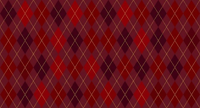 Red argyle pattern seamless vector background graphic texture design