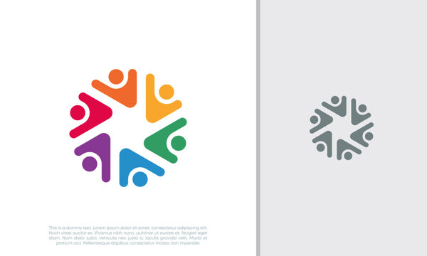 Global Community Logo Icon Elements Template. Community human Logo template vector. Community health care. Abstract Community logo
