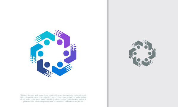 Global Community Logo Icon Elements Template. Community human Logo template vector. Community health care. Abstract Community logo
