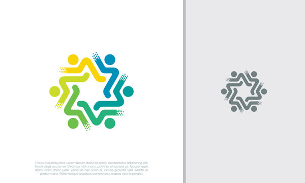 Global Community Logo Icon Elements Template. Community human Logo template vector. Community health care. Abstract Community logo