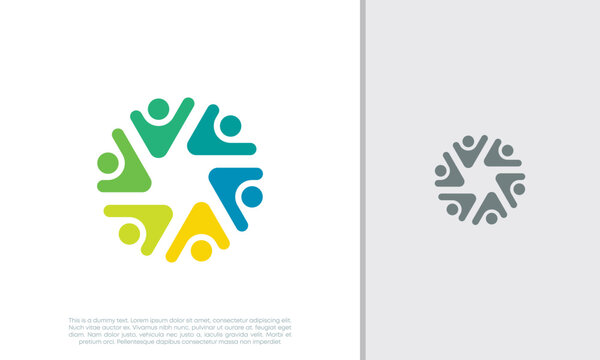 Global Community Logo Icon Elements Template. Community human Logo template vector. Community health care. Abstract Community logo