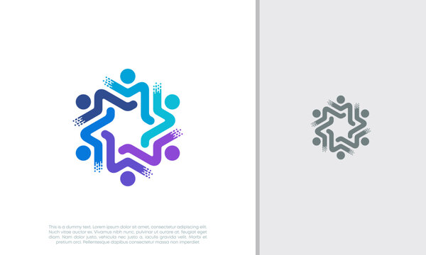Global Community Logo Icon Elements Template. Community human Logo template vector. Community health care. Abstract Community logo