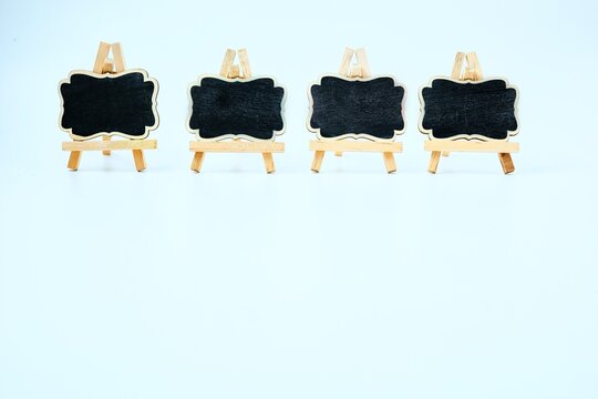 Chalk Blackboards Four Blanks
