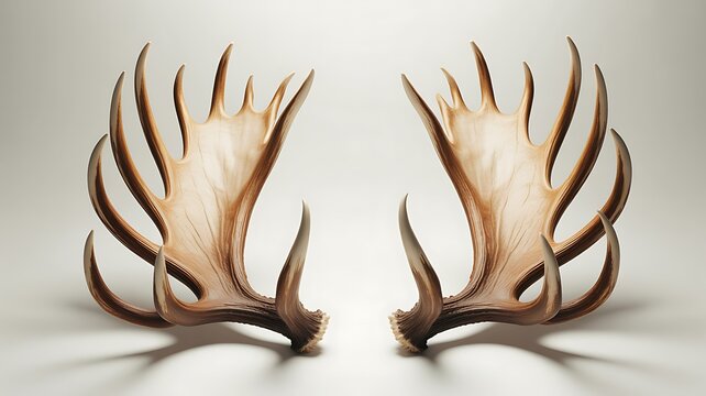 Pair of large deer antlers for hunting and nature decor