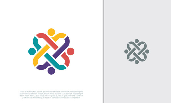 Global Community Logo Icon Elements Template. Community human Logo template vector. Community health care. Abstract Community logo