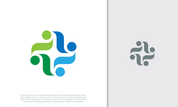 Global Community Logo Icon Elements Template. Community human Logo template vector. Community health care. Abstract Community logo