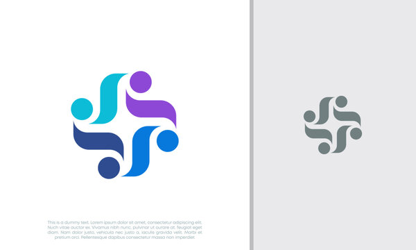 Global Community Logo Icon Elements Template. Community human Logo template vector. Community health care. Abstract Community logo