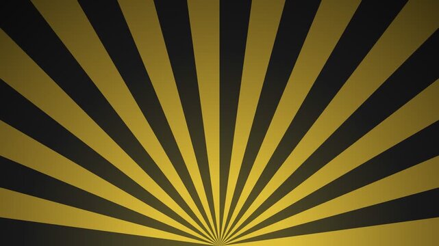 Luxury black gold sunburst retro comic pop art rotating rays background seamless loop motion video overlay